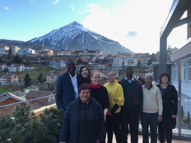 Enlarged view: Members of the LELAM-TVET4INCOME Steering Committee at the r4d mid-term evaluation colloquium in Spiez, Switzerland, March 2020.
